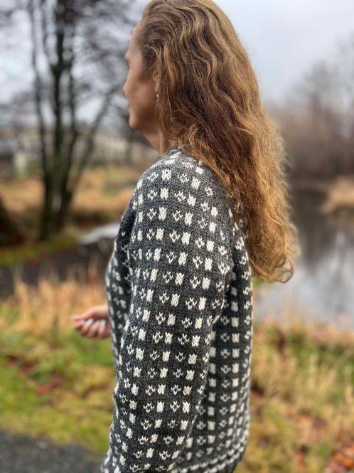 Hovedbilde Is-genser, mørk grå (oppskrift)
